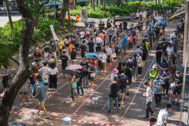 A scene from the unofficial primaries held in July 2020, which the authorities characterize as “subversion of state power” under the National Security Law. (Photo: Studio Incendo)