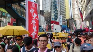 Democracy march organized by Civil Human Rights Front, from Victoria Park to Tim Mei Avenue, Hong Kong, July 1, 2015. HRIC photo.