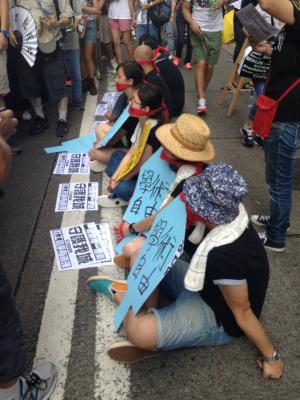 (Hong Kongers march for universal suffrage) Victoria Park to Tim Mei Avenue, July 1, 2015.